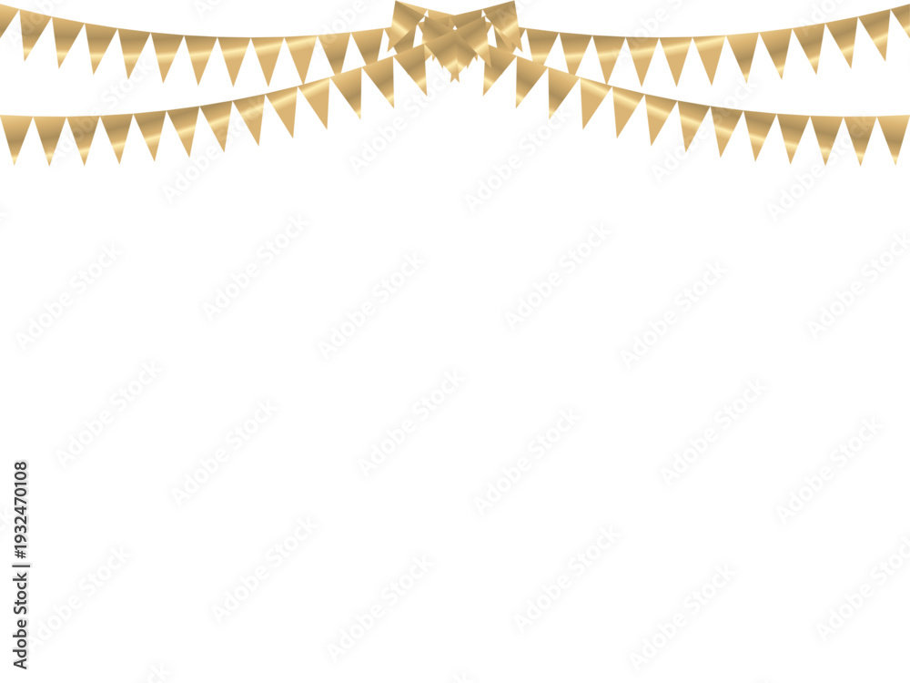 Obraz premium ガーランド三角、曲線、7白金F6