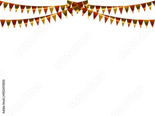 ガーランド三角、曲線、金9オレンジF6