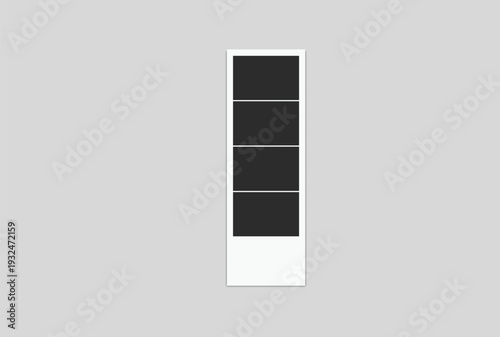 Vector Retro photo booth strips and instant film frames with blank placeholders. Minimalist vintage snapshot mockup templates for photography layouts, scrapbooking, and social media memories.