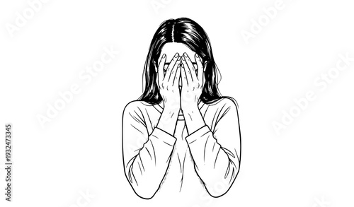 Domestic violence victim woman awareness concept monochrome vector