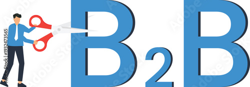 business strategy, b2b marketing, corporate efficiency, financial reduction, commerce optimization, sales process, management decision, flat design, male employee, 