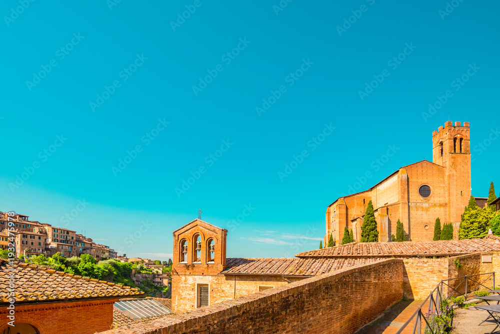 Obraz premium Beautiful old town of Siena in Italy. Tourist destination in Italy.