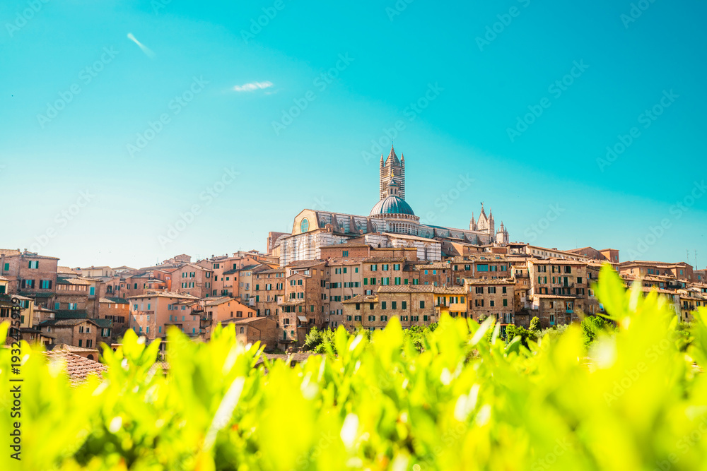 Obraz premium Beautiful old town of Siena in Italy. Tourist destination in Italy.