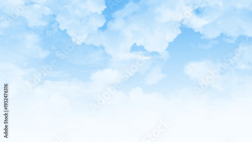 Blue sky white cloud white background. Beautiful sky and clouds in the afternoon. White clouds on a blue sky background. 