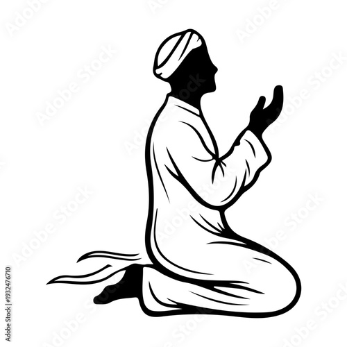 Man Praying Silhouette