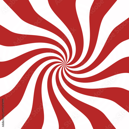 Red and white swirl spiral background abstract pattern vortex hypnotic design