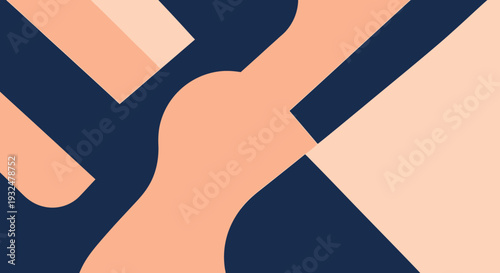 Abstract shapes and colors create a dynamic visual composition silhouette