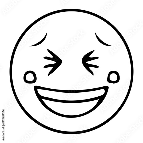 Laughing Emoji Outline