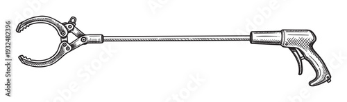 Versatile longhandled grabber tool with a claw mechanism and trigger handle, ideal for assisting with mobility, cleaning tasks, and various household or outdoor activities.