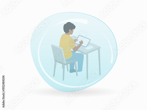 Student focusing on study while avoiding digital distractions