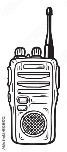 Reliable handheld two way radio communication device for emergency services or outdoor adventure activities requiring portable instant conversation capabilities