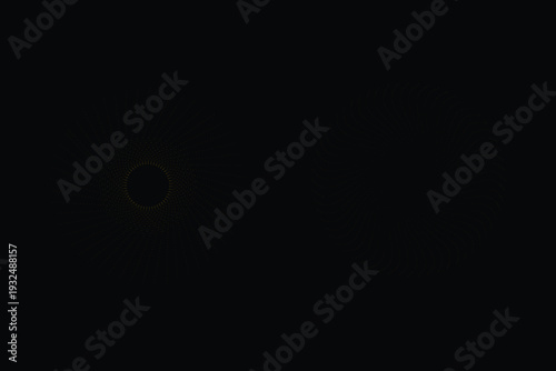 A flickering light bulb glows against an abstract dark night sky filled with a full moon and smoke particles, creating a white flash in the black space