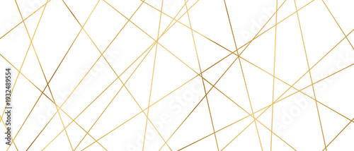Modern abstract pattern with straight golden lines creating seamless geometric background texture vector illustration. Clean linear design with chaotic outline elements for contemporary projects.