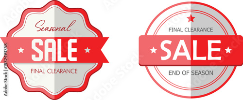 Sale stickers for clearance and discount promotions