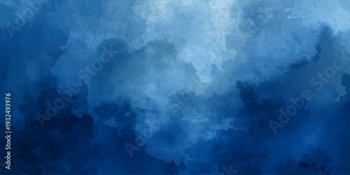 Vector An ethereal abstract composition evoking the mysteries of the deep, a watercolor wash of tranquil blues and indigo.