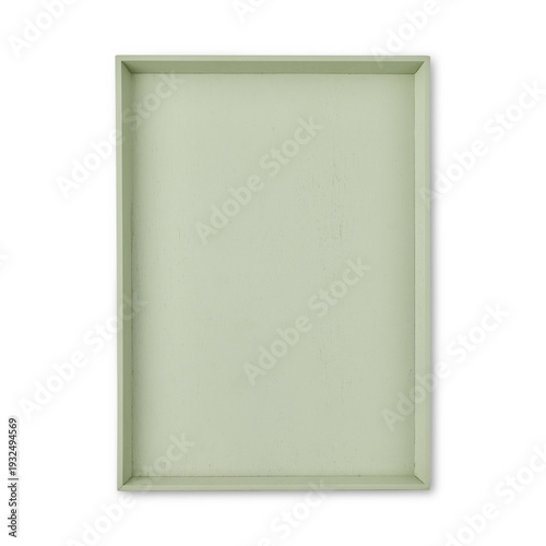 Light Green Rectangular Tray with Faded Gum Color shallow