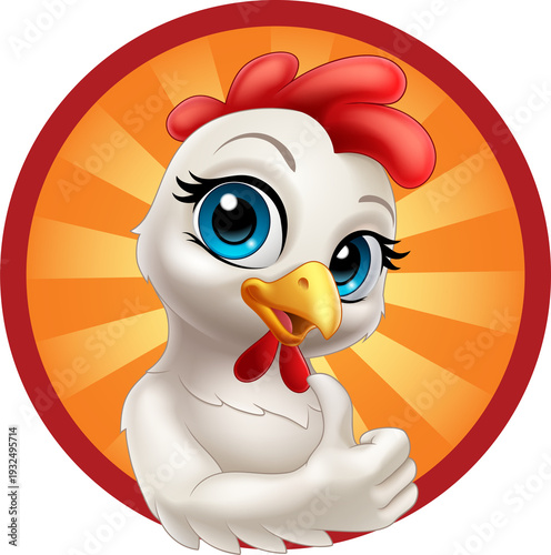 Adorable female cartoon chi...