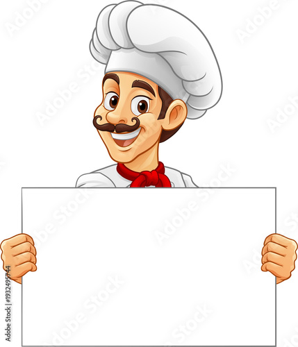 A chef or baker cartoon coo...