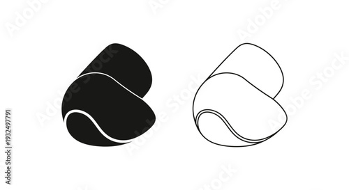 Abstract 3d twisted shapes design Vector