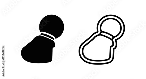 Minimalist joystick & controller icons Vector