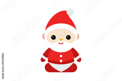  Christmas Baby Santa White Background