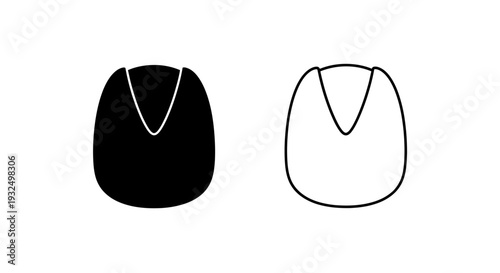 Minimalist black & white handbag silhouettes Vector