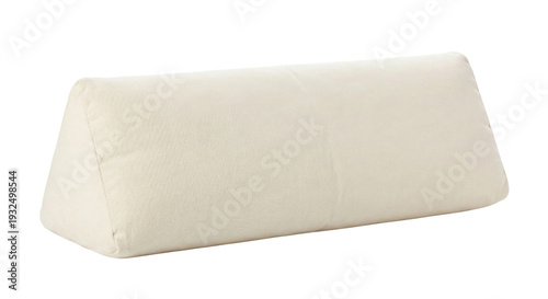 Cuadro en lienzo White triangular pillow bolster on transparent background