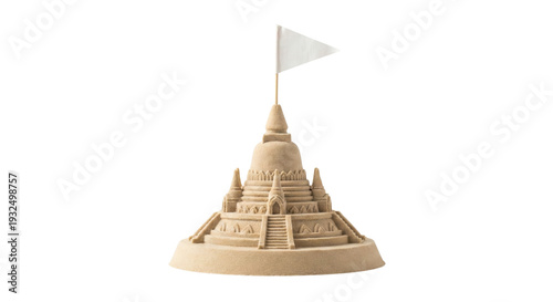 Bild auf Leinwand Traditional Thai sand pagoda sculpture on transparent background