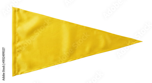 Принти на полотні Blank yellow triangular pennant flag on transparent background