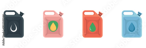 Gasoline icon featuring fuel drop, petrol station symbol, energy and transportation concept, automotive fuel indicator