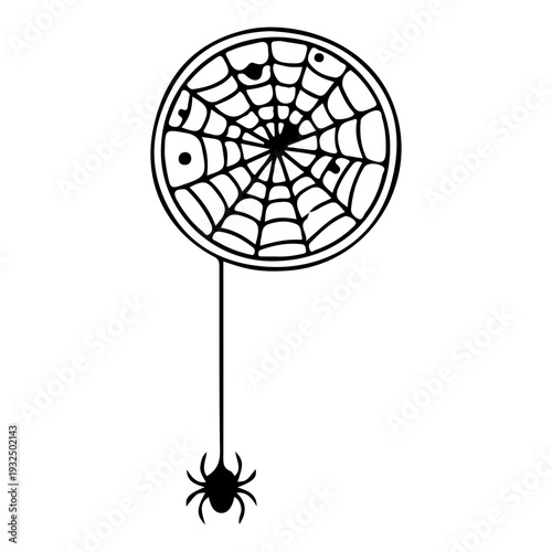 Spider Web Icon Black Outline
