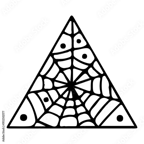 Triangle Spider Web Icon