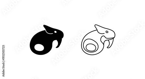 Minimalist printer icons set Vector