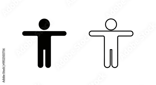Silhouette person icon variations Vector