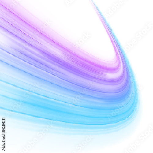 Multicolor glowing motion streak flows smoothly, forming radiant luminous trails with subtle spark details. PNG