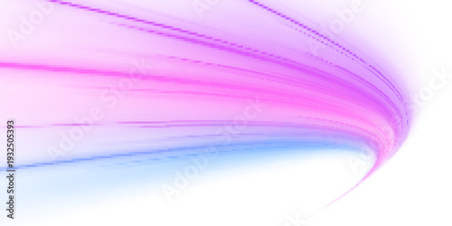 Rainbow speed trail twists rapidly across the scene, leaving glowing curved paths with fine spark particles. PNG