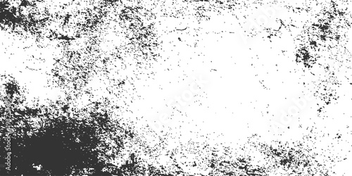 Vintage abstract grunge background featuring dark ink splashes and a dirty paint splatter texture on an old paper border vector illustration