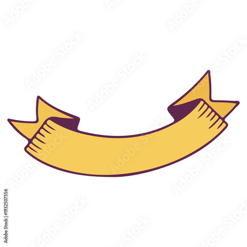 Curved Blank Yellow Banner