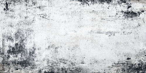 An aged and dirty abstract grunge paper texture with a rough gray concrete surface and vintage paint design creates a weathered antique stone backdrop