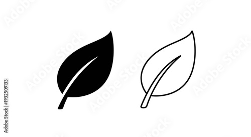 Minimalist leaf design vector icons Vector