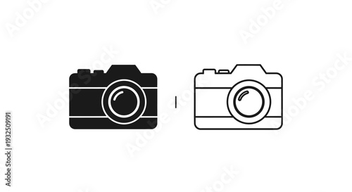 Vintage film cameras comparison Vector