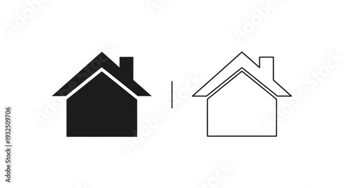 Simple house icons comparison Vector