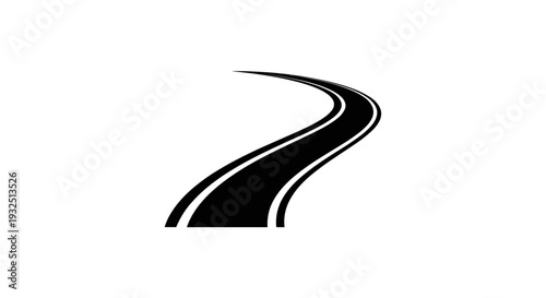Curved road icon representing a journey or path forward.