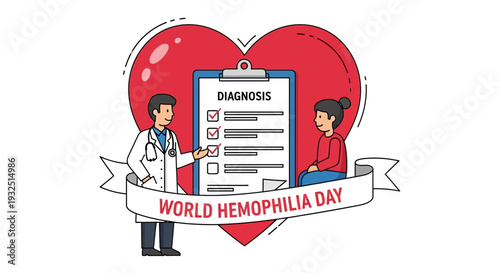 Doctor Explains Diagnosis to Patient for World Hemophilia Day
