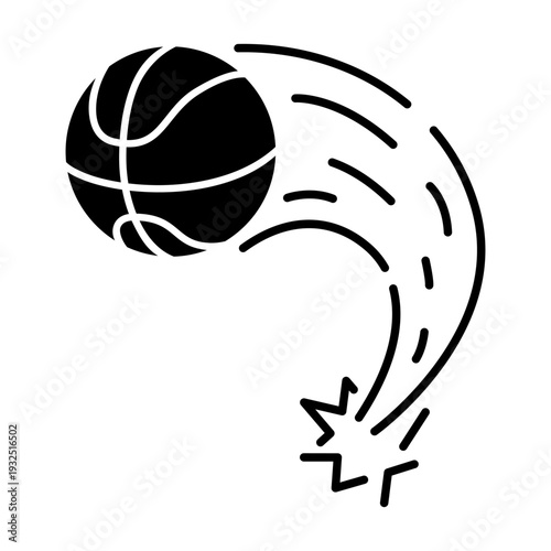 Basketball icon vector. Three pointer Illustration sign. Throwing the ball symbol or logo.