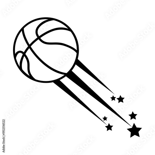 Basketball icon vector. Three pointer Illustration sign. Throwing the ball symbol or logo.