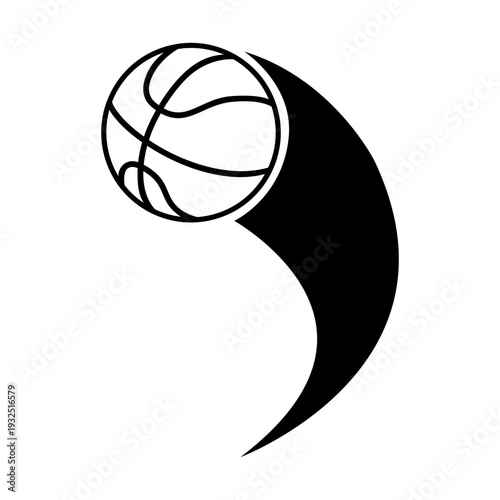 Basketball icon vector. Three pointer Illustration sign. Throwing the ball symbol or logo.
