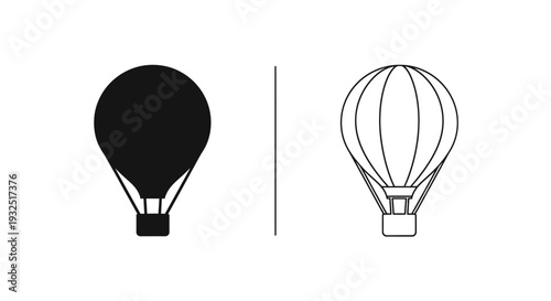 Hot air balloon icon design Vector