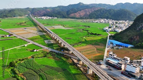 Development in Minority Regions: High-Speed Train in Guangxi's Scenic Countryside