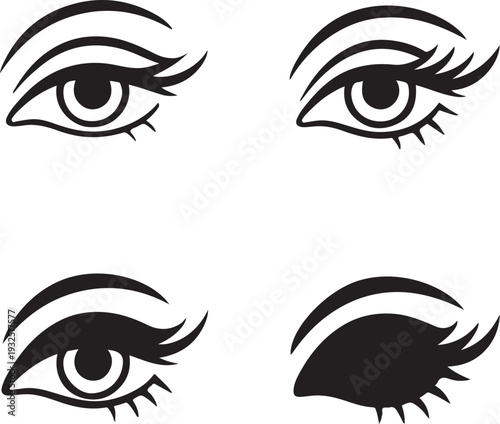 Isolated Dramatic Eyelash Makeup, Dramatic Eyelash Makeup icon, Dramatic Eyelash Makeup vector, Makeup Artist Lash Design, Fashion Eyelash Beauty icon, Eye Makeup Lashes symbol